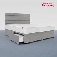 Airsprung Super King Size Hybrid Mattress With 2 Drawer Silver Divan