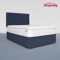 Airsprung Small Double Pocket 1500 Memory Pillowtop Mattress With Midnight Blue Divan