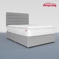 Airsprung Small Double Pocket 1500 Memory Pillowtop Mattress With Silver Divan