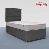 Airsprung Single Kids Wellness Mattress With 2 Drawer Charcoal Divan