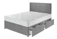 Argos Home Elmdon Comfort 4 Drawer Double Divan Bed  Grey