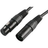 PULSE - PLS00276 - DMX Lead, 5 Pin XLR Male to Female (1 Pair+Screen), 5m Black