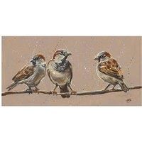 Louise Brown (Bird Talk Canvas Print, Multi Coloured, 30 x 60cm