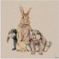 Jane Bannon WDC97273 60 x 60 cm Bramble, Lexie & Tommy Canvas Print, Multi-Colour