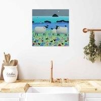 The Art Group Ailsa Black (Fleecies In Flowers) 40x40cm Wall Art