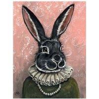 Louise Brown" Lady Bunnykins Canvas Print, Multi-Colour, 30 x 40 cm