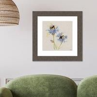 The Art Group Jane Bannon (Bees On Cornflowers) - 40x40cm Framed Art