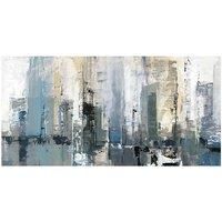 Joanne Last WDC93345 Printed Canvas 50 x 100 cm (The Winter City), Multi-Colour, 50 x 100 x 3.8 cm