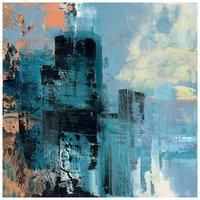 Joanne Last WDC97325 Printed Canvas 60 x 60 cm Misty City, Multi-Colour, 60 x 60 x 3.8 cm