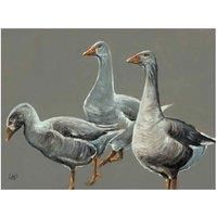 Louise Brown Having a Gander Canvas Print, Multi-Colour, 60 x 80 cm