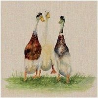 Jane Bannon Dilly/Roly and Henry Canvas Print, Multi-Colour, 30 x 30 cm