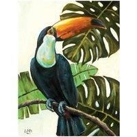 Louise Brown Tropical Toucan Canvas Print, Multi-Colour, 30 x 40 cm