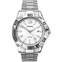 Sekonda Men/'s Quartz Watch with White Dial Analogue Display and Silver Stainless Steel Bracelet 1169.27