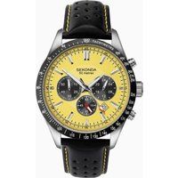 SEKONDA Unisex-Adult Chronograph Quartz Watch with Leather Strap 1395.27