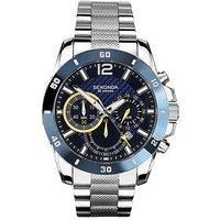 SEKONDA Mens Chronograph Quartz Watch with Stainless Steel Strap 1443.27