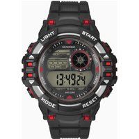 Sekonda Mens Black Red Rubber Digital Watch 1523
