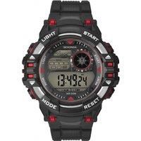 Sekonda Mens Black Red Rubber Digital Watch 1523