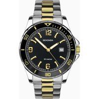 Men's Watch Sekonda 1581 Quartz 2tone Bracelet 50M Date