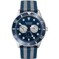 SEKONDA Mens Multi dial Quartz Watch with Nylon Strap 1628