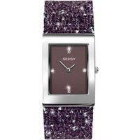 Sekonda Ladies Seksy Rocks Purple Dial Stone Set Bracelet Watch 2857