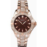 Seksy Intense Ladies Stone Set Rose Gold Plated Watch