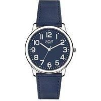 Limit Mens Modern Blue Polyurethane Strap With Blue Dial Analogue Watch