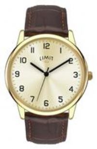 Limit Men's Brown Faux Leather Strap Watch