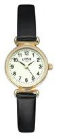 Limit Ladies Black Leather Strap Watch