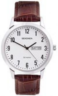 Sekonda Men's Brown Leather Strap Watch