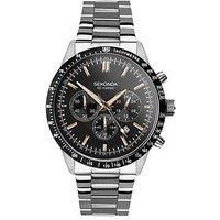 Sekonda Velocity Men’s 45mm Quartz Watch in Black with Analogue Display, and Stainless Steel Bracelet 30023