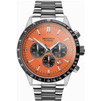 Sekonda Velocity Chronograph Orange Dial Bracelet Watch 30025