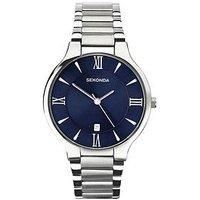 Sekonda Wilson Men’s 39mm Quartz Watch in Blue with Analogue Display, and Stainless Steel Bracelet 30044