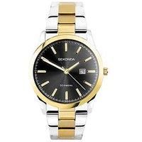 Sekonda Taylor Men’s 41mm Quartz Watch in Black with Analogue Display, and Two Tone Stainless Steel Bracelet 30049