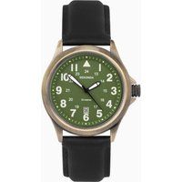 Sekonda Altitude Mens 43mm Quartz Watch in Green with Analogue Date Display, and Black Leather Strap 30103