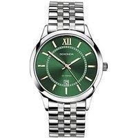 Sekonda Sekonda Classic Men's Watch | Silver Alloy Case & Stainless Steel Bracelet with Green Dial | 30140