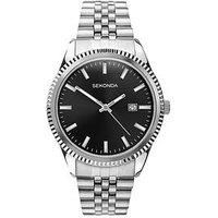 Sekonda Sekonda King Menâ€™s Watch | Silver Alloy Case & Silver Stainless Steel Bracelet with Black Dial | 30156