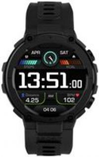 Sekonda Alpine GPS Smart Watch 50mm with Step, Distance, Calorie Tracker, Sleep Monitor, Continuous Heart Rate and Warning Monitor, Blood Oxygen Monitor and GPS Tracker with Black Plastic Strap