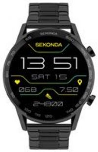 Sekonda Active Plus Smart Watch 45mm with Black Stainless Steel Strap 30226