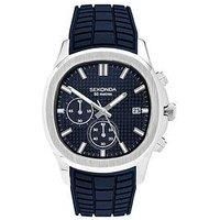 Sekonda Sekonda Mens Octaire Blue Silicone Strap With Blue Dial Chronograph Watch
