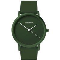 Sekonda Palette Ladies 36mm Quartz Watch in Green with Analogue Display, and Green Silicone Strap 40553