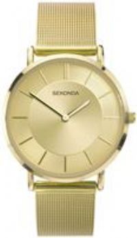 Sekonda Ladies Gold Stainless Steel Mesh Bracelet Watch
