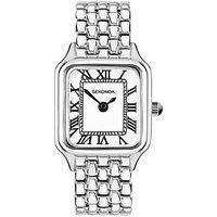 Sekonda Classic Monica Ladies 30mm Quartz Watch in White with Analogue Display, and Silver Alloy Strap 40656