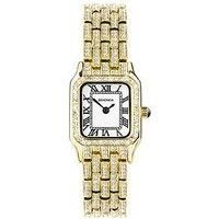 Sekonda Classic Monica Ladies 22mm Quartz Watch in White with Analogue Display, and Gold Alloy Strap 40661