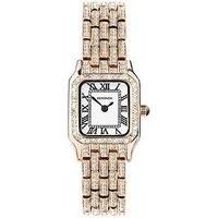 Sekonda Monica Rose Gold Plated Crystal Set Watch 40662