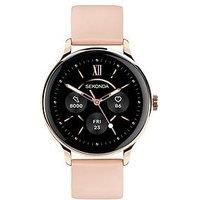 Sekonda 42mm Flex Plus Smart Watch in Rose Gold with Pink Silicone Strap