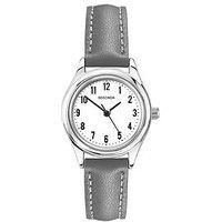 Sekonda Evans 25mm Womens Round Silver Analogue Watch with Grey Strap
