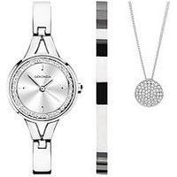 Sekonda Dress Gift Set Ladies 24mm Quartz Watch in Silver with Analogue Display, and Silver Alloy Strap 49018