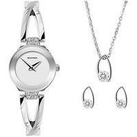 Sekonda Sekonda Ladies Dress Watch Gift Set | Silver Alloy Case & Bracelet with Silver Dial | 49032