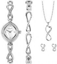 Sekonda Dress Gift Set Ladies 18mm Quartz Watch in Silver with Analogue Display, and Silver Alloy Strap 49056