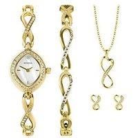 Sekonda Dress Gift Set Ladies 18mm Quartz Watch in Gold with Analogue Display, and Gold Alloy Strap 49057